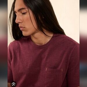Banana Republic Burgundy Vintage Pocket Men's T-Shirt Size Medium